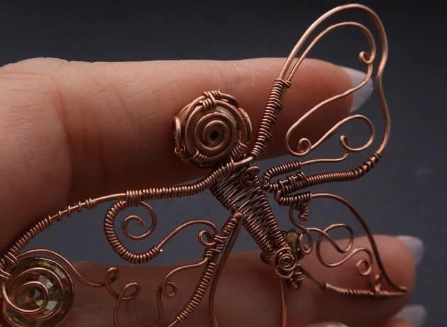 Wire-Wrapping Gleaming Filigree Butterfly Statement Pendant Tutorial 84