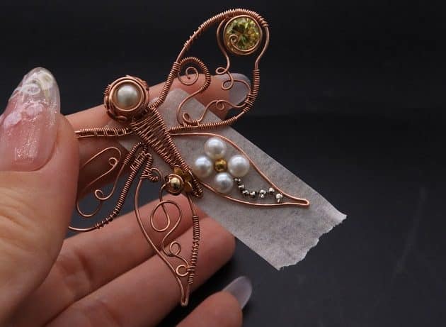 Wire-Wrapping Gleaming Filigree Butterfly Statement Pendant Tutorial 86