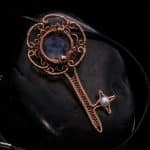 Wire-Wrapping Sodalite Copper Floral Key Pendant Tutorial 0