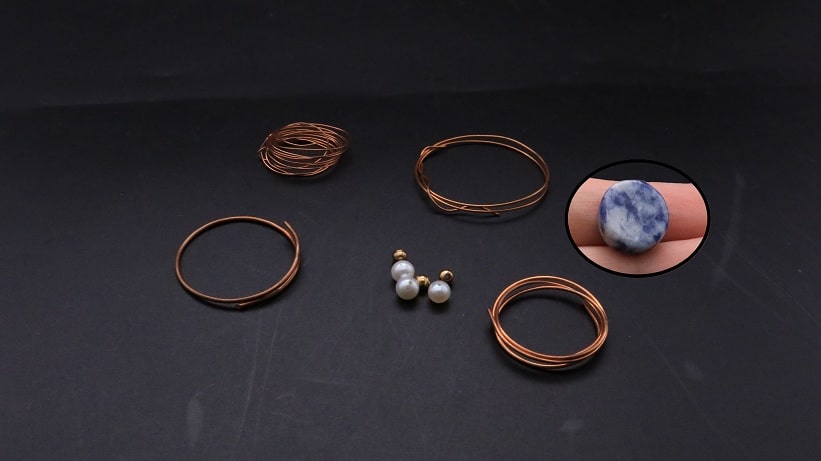 Wire-Wrapping Sodalite Copper Floral Key Pendant Tutorial 1