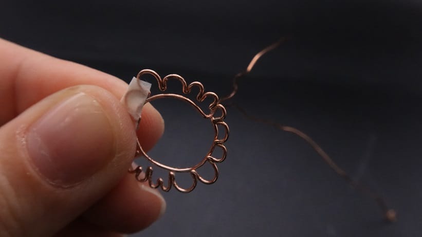 Wire-Wrapping Sodalite Copper Floral Key Pendant Tutorial 25
