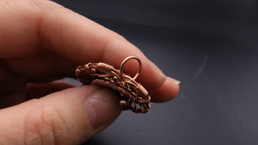 Wire-Wrapping Sodalite Copper Floral Key Pendant Tutorial 68