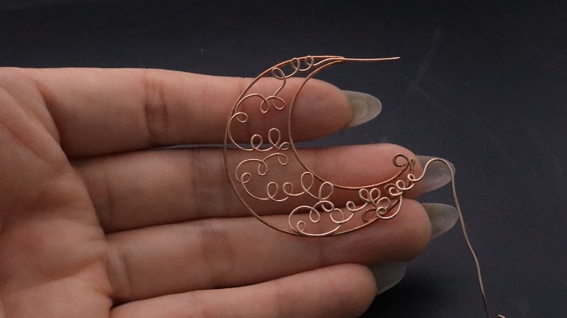 Wire-Wrapping Whimsy Star and Moon Statement Drop Earrings Tutorial-1