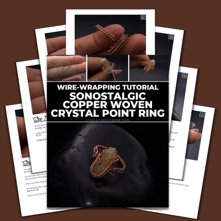 Nostalgic Copper Woven Crystal Point Ring Tutorial-Cover