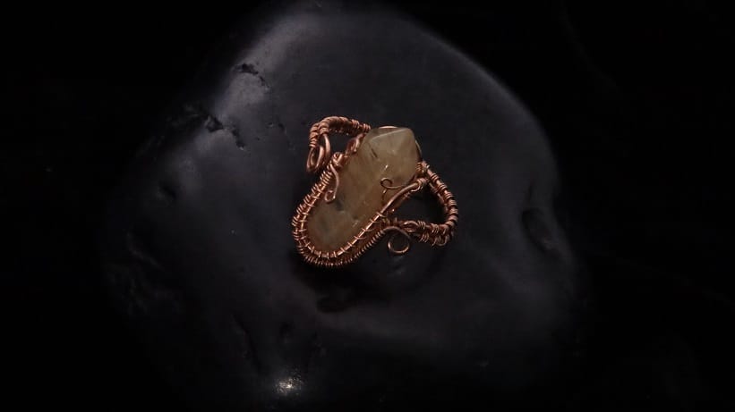 Wire-Wrapping Nostalgic Copper Woven Crystal Point Ring Tutorial 0