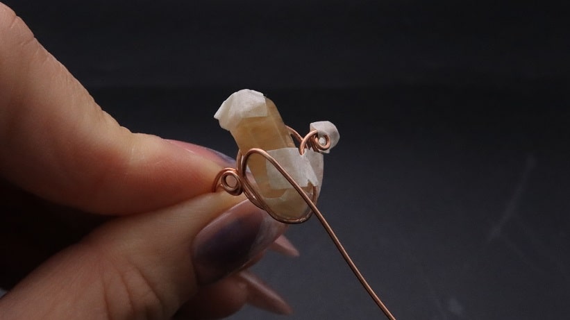 Wire-Wrapping Nostalgic Copper Woven Crystal Point Ring Tutorial 27