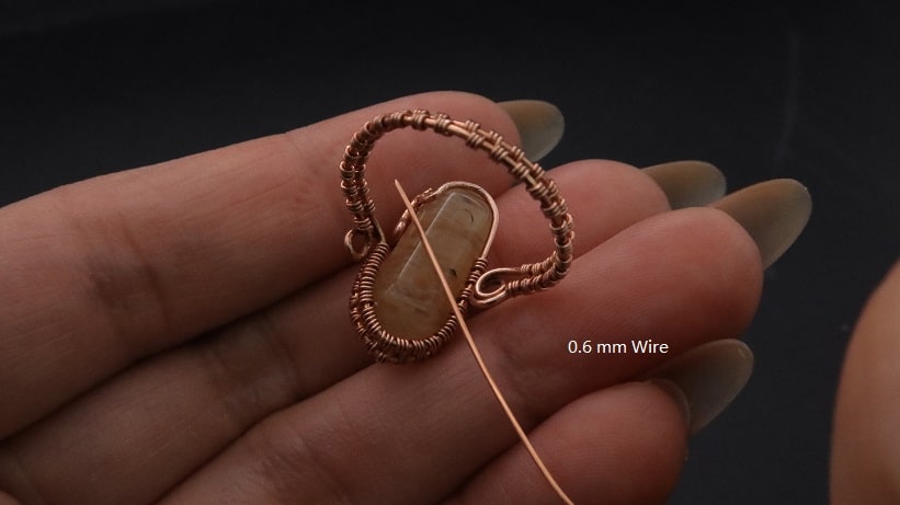 Wire-Wrapping Nostalgic Copper Woven Crystal Point Ring Tutorial 48