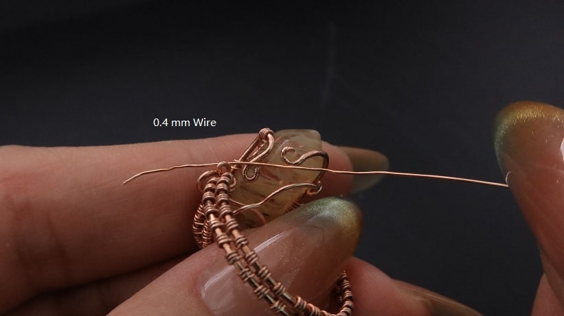 Wire-Wrapping Nostalgic Copper Woven Crystal Point Ring Tutorial 55