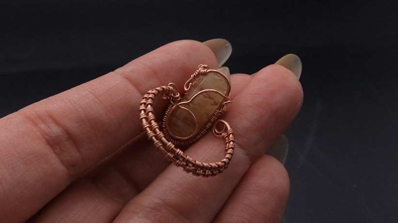 Wire-Wrapping Nostalgic Copper Woven Crystal Point Ring Tutorial 58