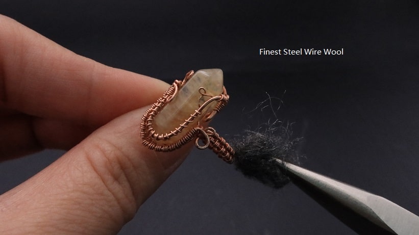 Wire-Wrapping Nostalgic Copper Woven Crystal Point Ring Tutorial 59