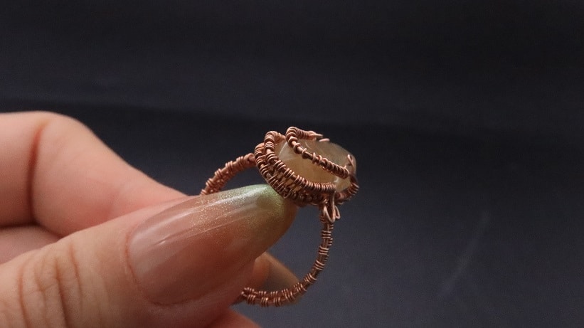 Wire-Wrapping Nostalgic Copper Woven Crystal Point Ring Tutorial 65